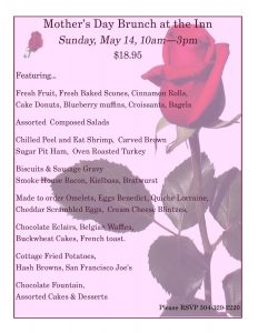 Mother's Day Brunch at the Preston County Inn @ Preston County Inn | Kingwood | West Virginia | United States