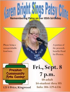 Karen Bright Sings Patsy Cline - Preston Community Arts Center @ Presotn Community Arts Center